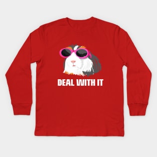 Guinea Pig deal with it | Guinea pig lover Kids Long Sleeve T-Shirt